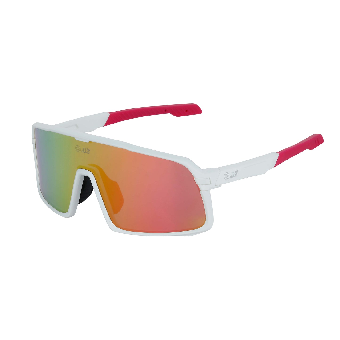 Pink Lens, White Frames, Pink Grips