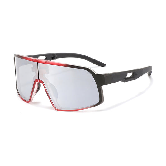 Dark Gray Lens, Red-Dark Gray Frames, Dark Gray Grips