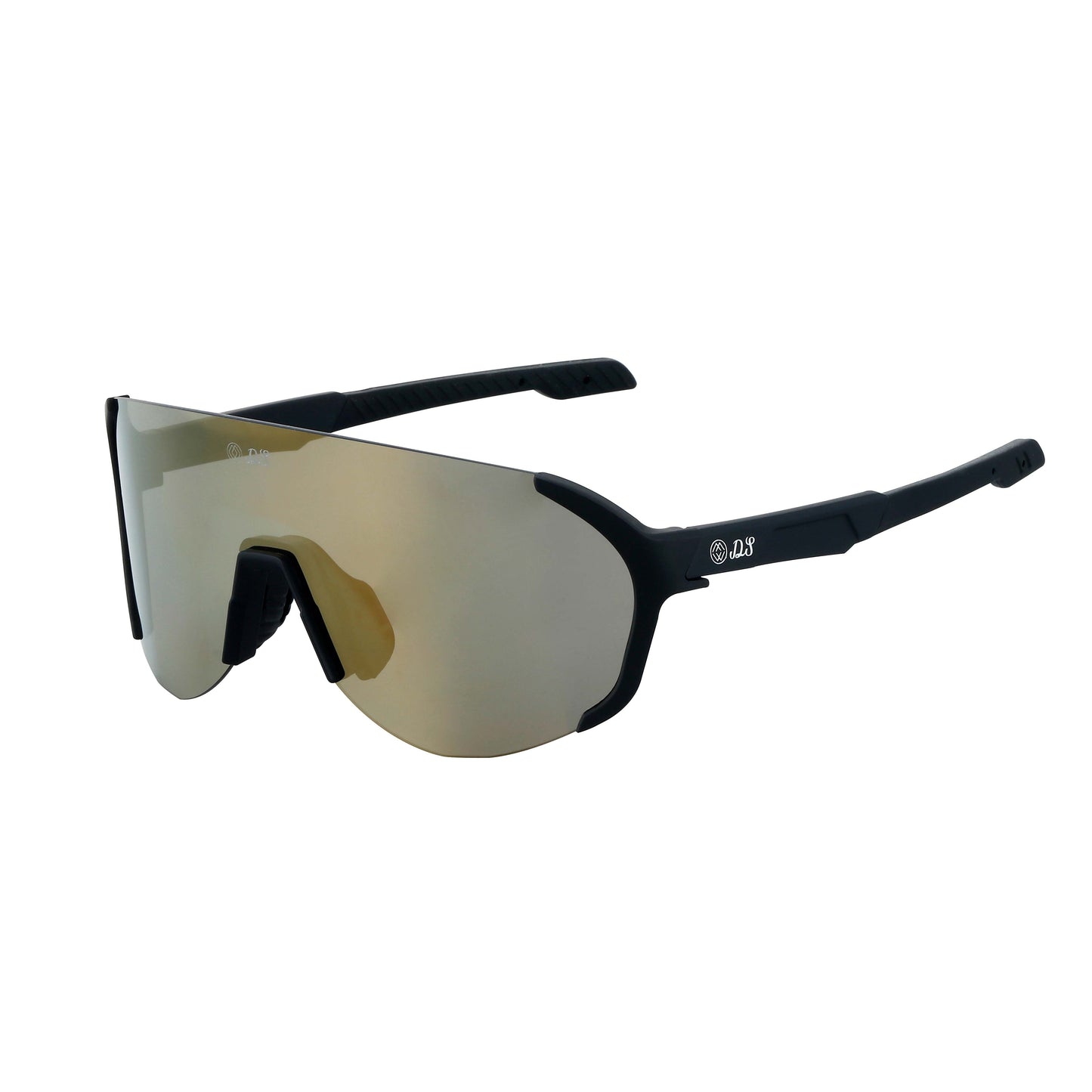 Gold Lens, Black Frames, Black Grips