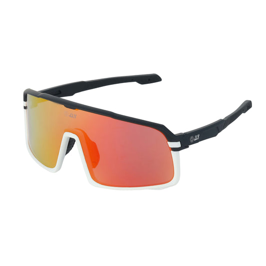 Orange Lens, Black-White Frames, Black Grips