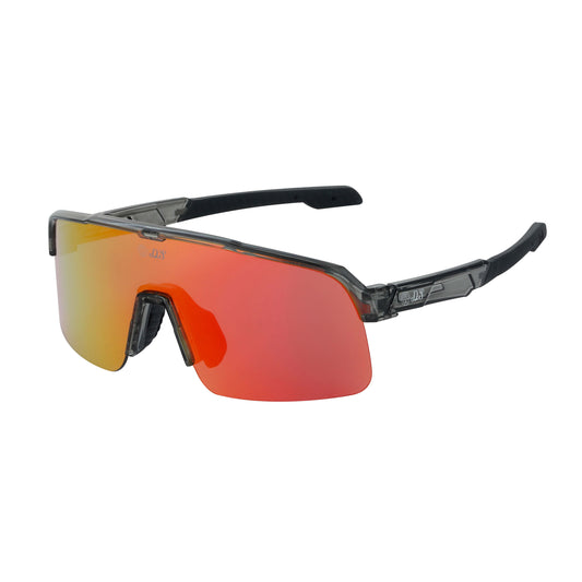 Orange Lens, Clear Grey Frames, Black Grips