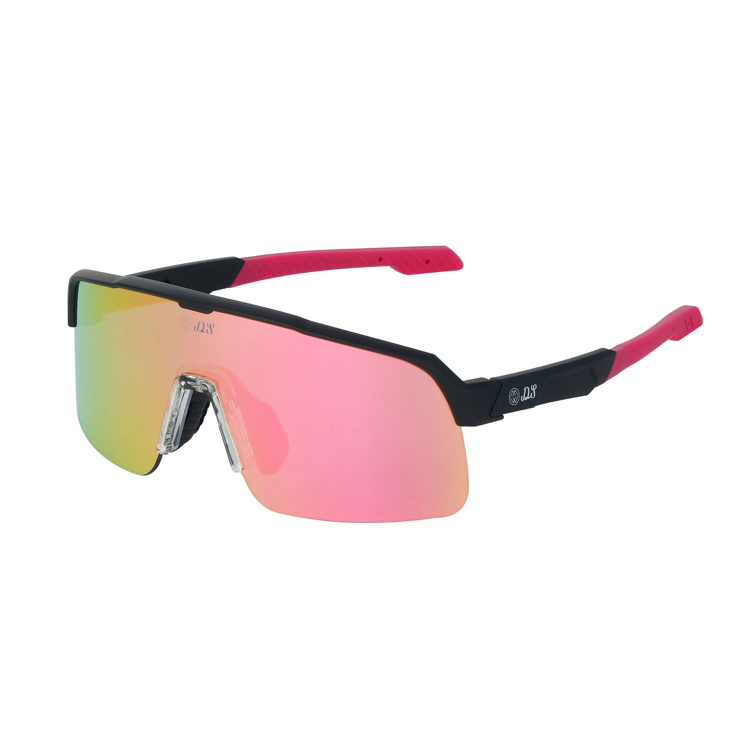 Pink Lens, Black Frames, Pink Grips